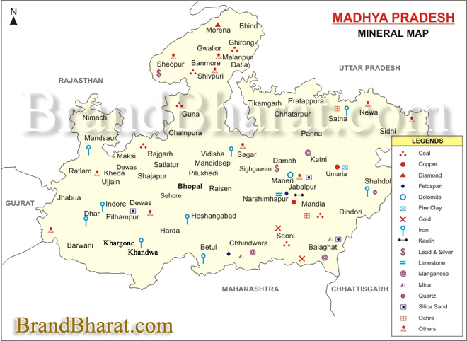 Mineral Map Madhya Pradesh