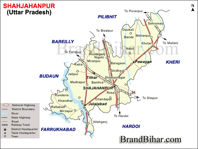 Shahjahanpur Map In Up Shahjahanpur Map Map Of Shahjahanpur Uttar Pradesh Shahjahanpur District Map  Brandbharat.com