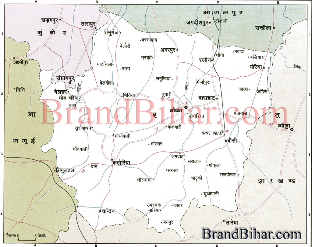 Banka Map Map Of Banka Bihar Banka District Map